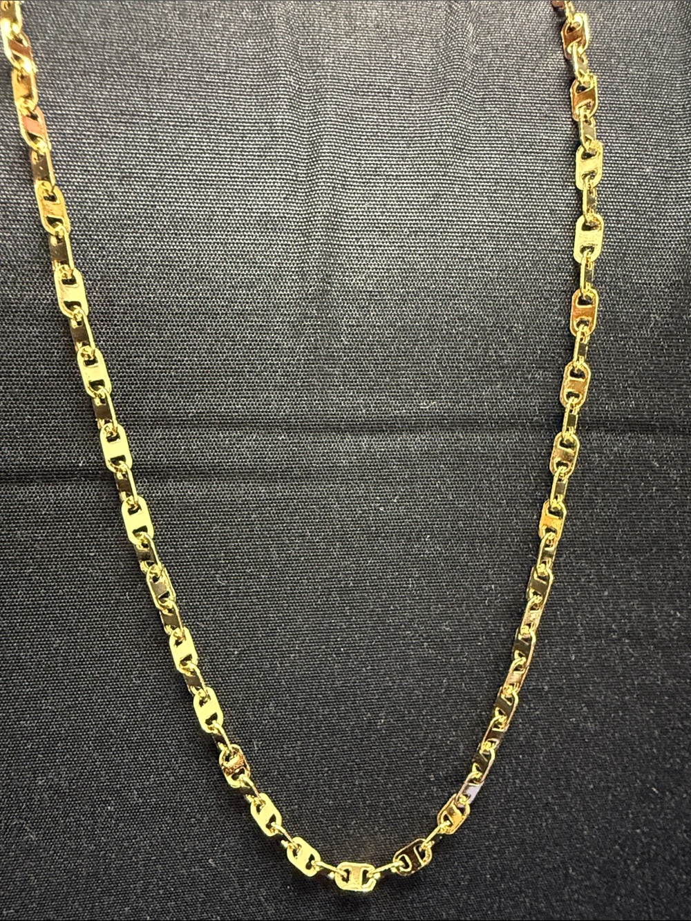 Gold Filled Twisted Gucci Mariner Link Chain Necklace 19”